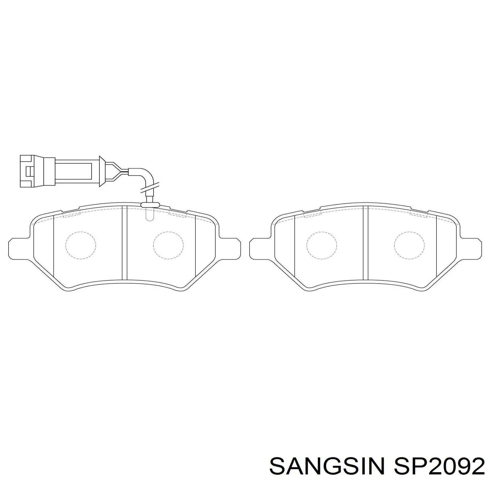 Купить SP2092 Sangsin Колодки тормозные