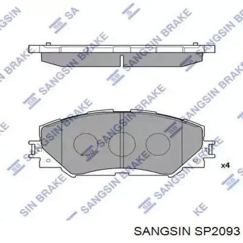 SP2093 Sangsin Колодки передние