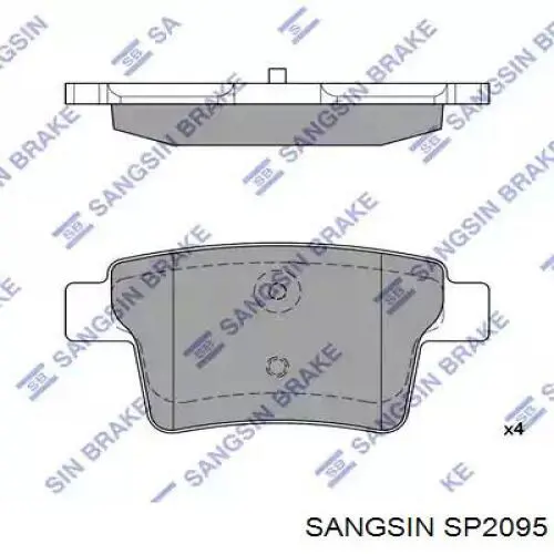 SP2095 Sangsin задние колодки