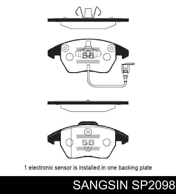 SP2098 Sangsin Колодки передние