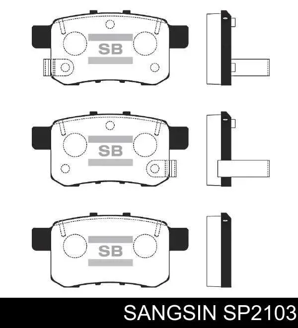 SP2103 Sangsin Колодки тормозные дисковые комплект