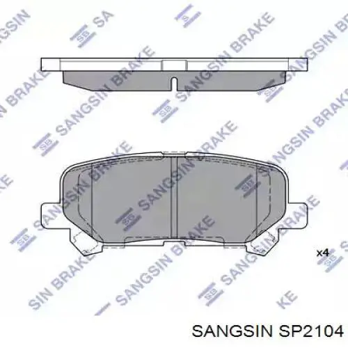 SP2104 Sangsin Колодки тормозные дисковые комплект