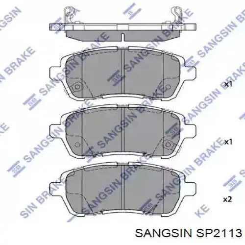 Передние тормозные колодки SP2113 Sangsin