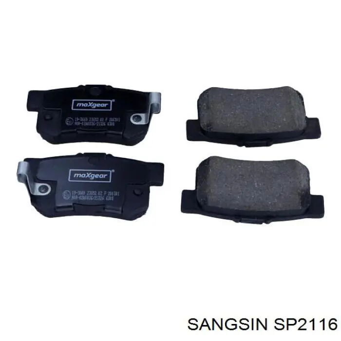 Купить SP2116 Sangsin Колодки тормозные задние, дисковые
