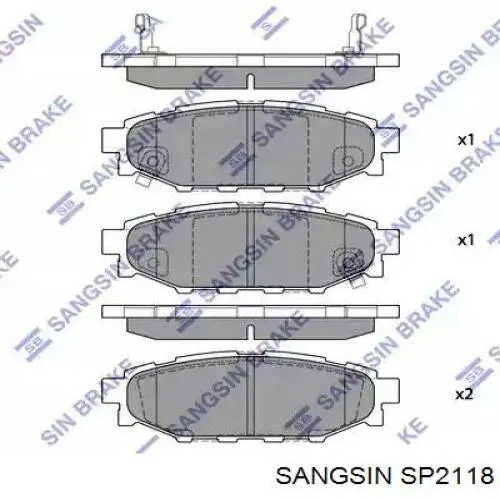 Колодки дисковые  Sangsin SP2118 цена, от 17.35 USD
