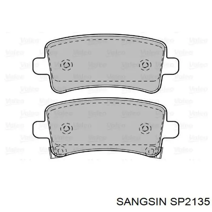 Колодки гальмові задні, дискові SP2135 Sangsin