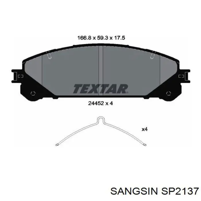 Купить SP2137 Sangsin Колодки тормозные