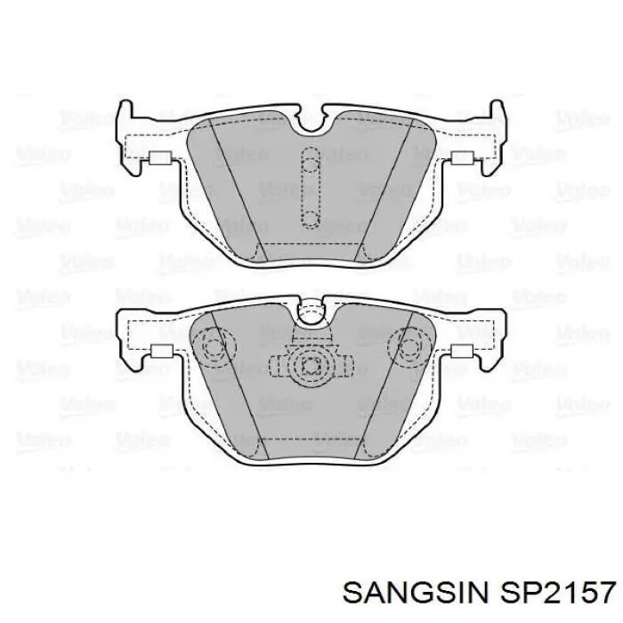 Колодки дисковые  Sangsin SP2157 цена, от 37.09 USD