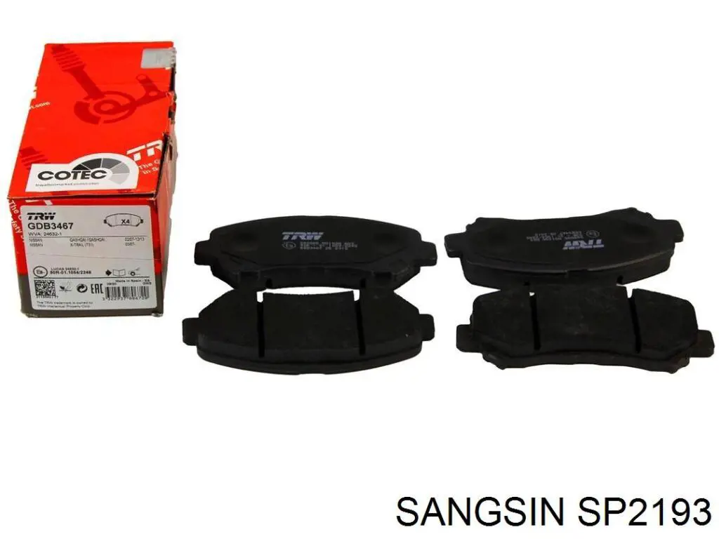 SP2193 Sangsin Колодки передние