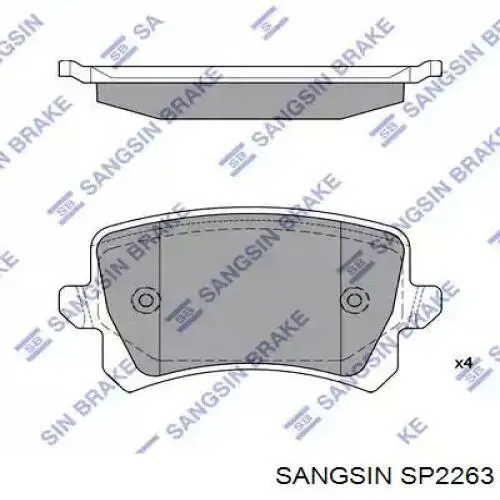 Задние тормозные колодки SP2263 Sangsin