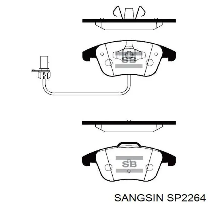 Купить SP2264 Sangsin Колодки тормозные