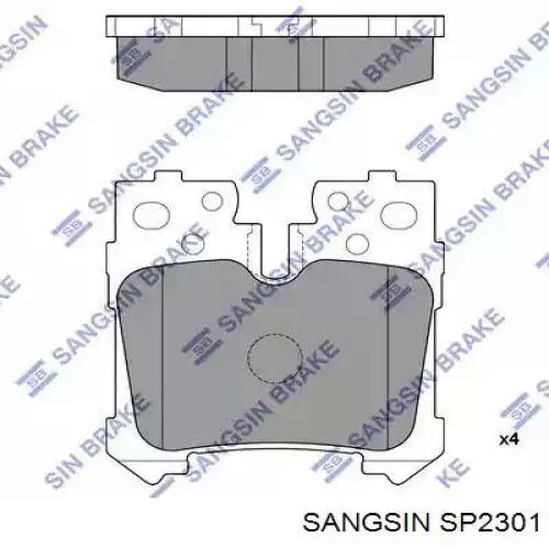 SP2301 Sangsin sapatas do freio traseiras de disco