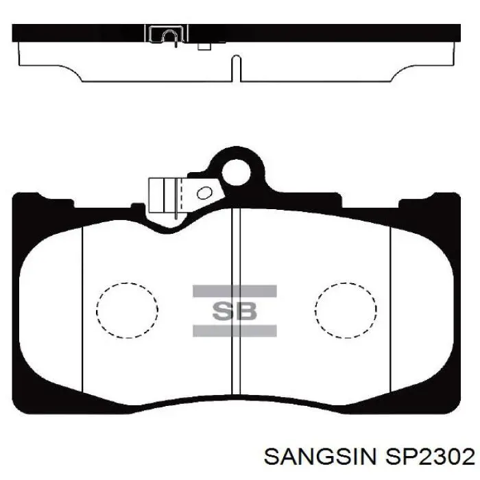 Передние тормозные колодки SP2302 Sangsin