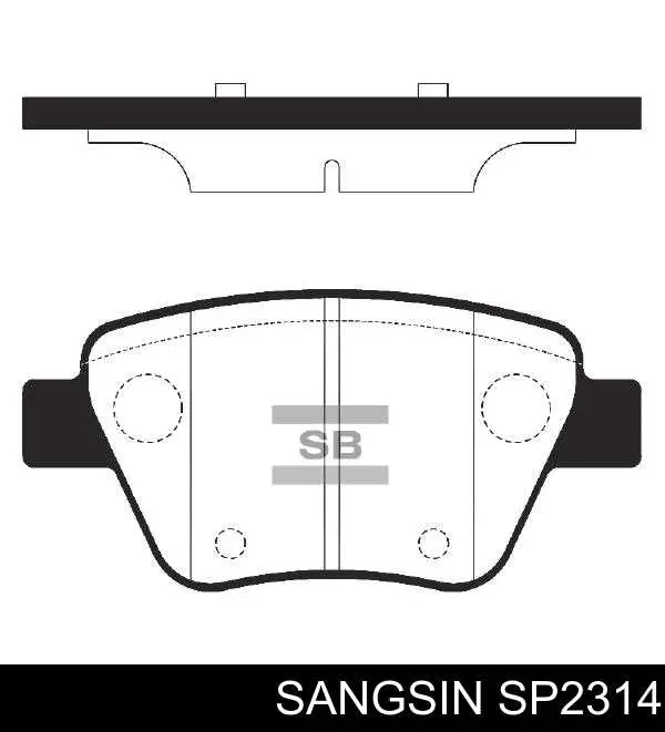 SP2314 Sangsin Колодки тормозные дисковые комплект