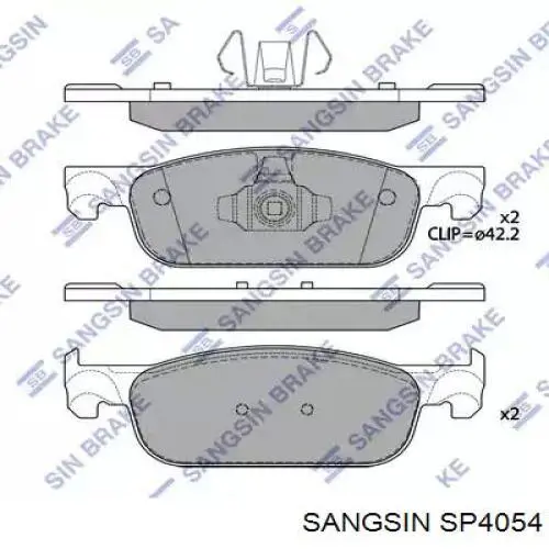 Передние тормозные колодки SP4054 Sangsin