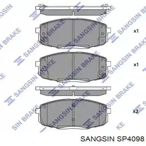 Передние тормозные колодки SP4098 Sangsin