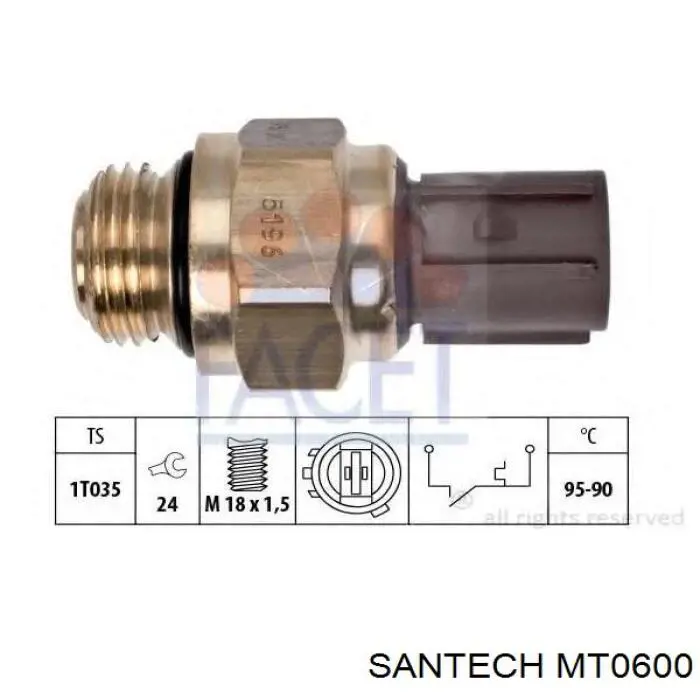 Датчик включения вентилятора MT0600 Santech