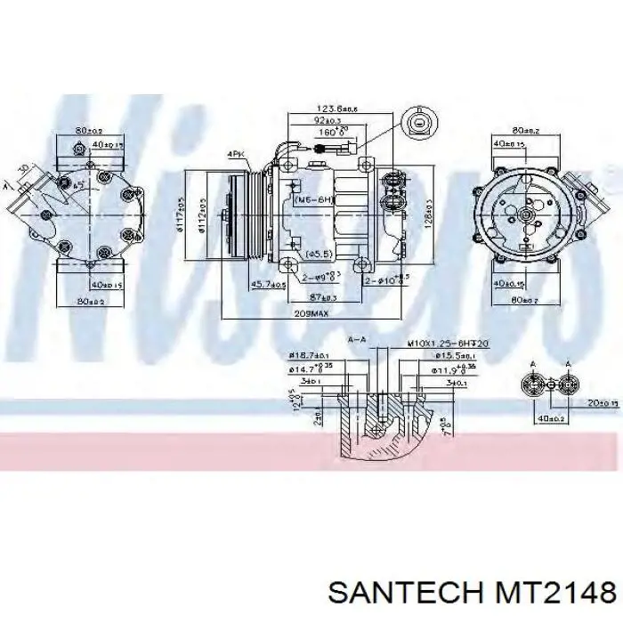 Радиатор охлаждения двигателя Santech MT2148 цена, от 16.69 USD