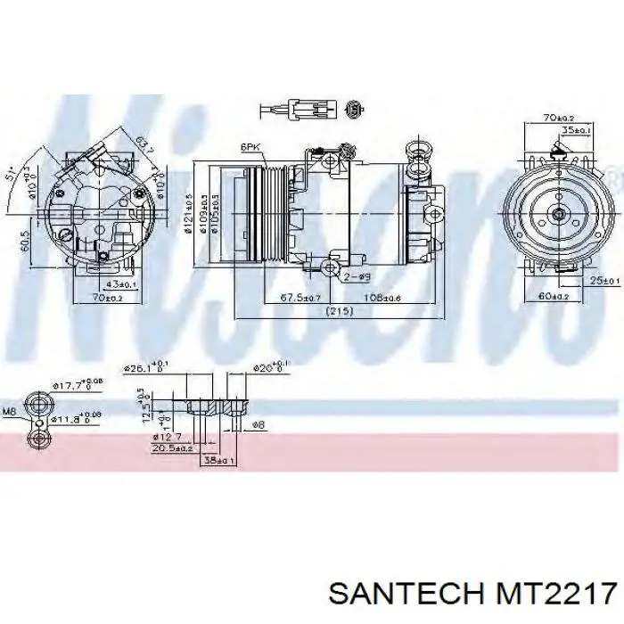 Радиатор охлаждения двигателя Santech MT2217 цена, от 22.38 USD