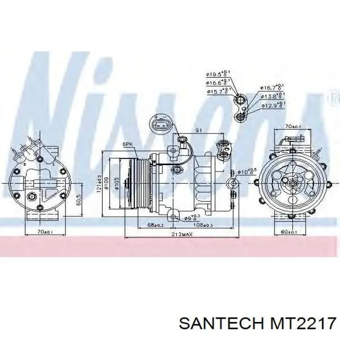 Радиатор MT2217 Santech