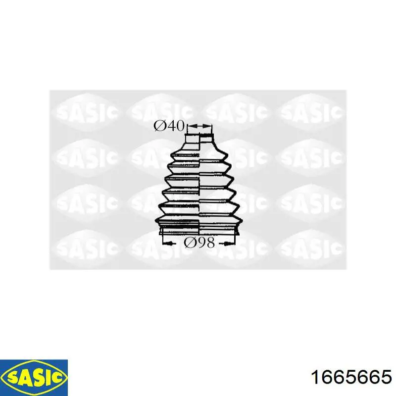 Купить 1665665 Sasic Отбойник пружины задней