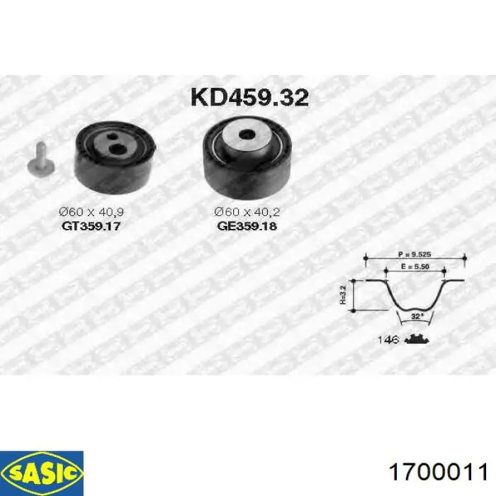 Купить 1700011 Sasic Натяжной ролик