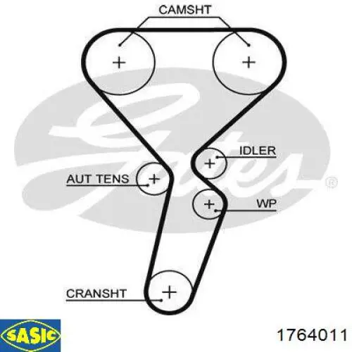 Зубчатый ремень Sasic 1764011 цена, от 27.07 USD