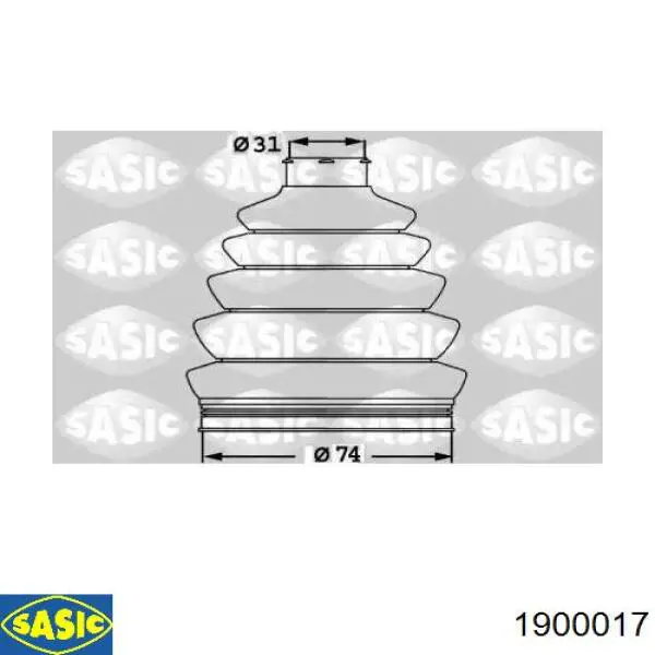 Пыльник ШРУСа наружный 1900017 Sasic