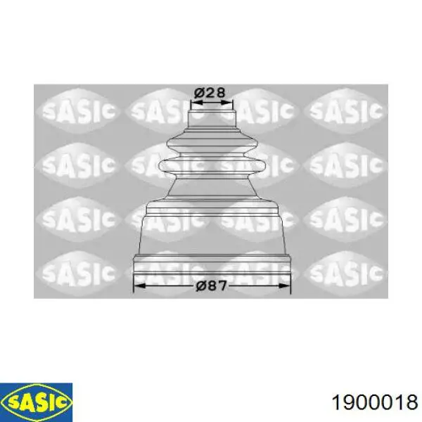 1900018 Sasic Пыльник гранаты внутренний, левый