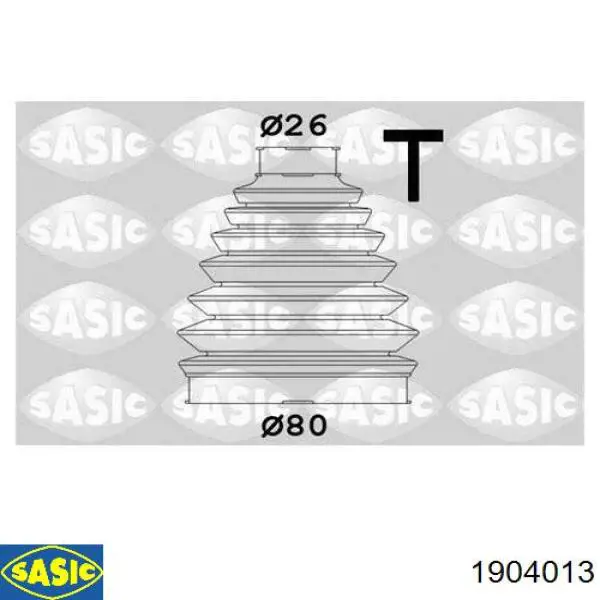 Пильник ШРУСа зовнішній, передній піввісі 1904013 Sasic