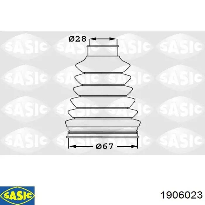 Fuelle, árbol de transmisión delantero interior 1906023 Sasic