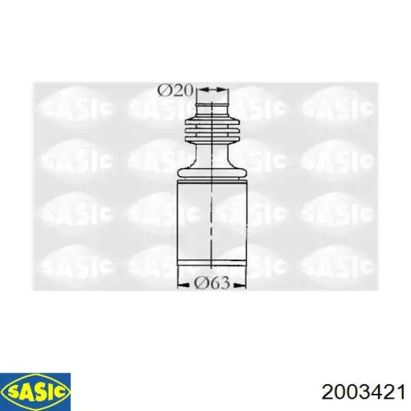 Пыльник ШРУСа передней полуоси внутренний SASIC 2003421