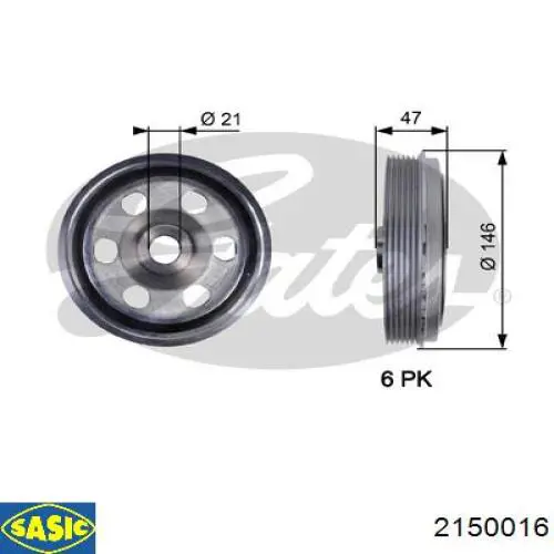 Шкив коленвала (демпфер) Fiat/Alfa/Lancia 0500332292 цена, от 46.43 USD