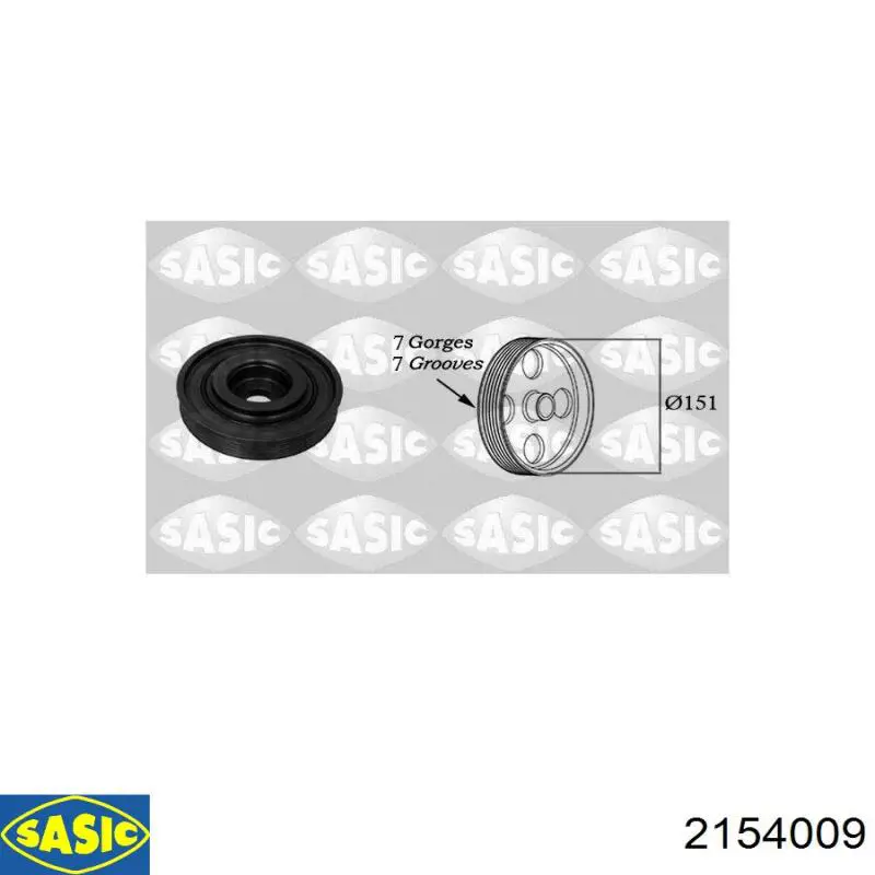 Шкив коленвала (демпфер) Sasic 2154009 цена, от 68.86 USD