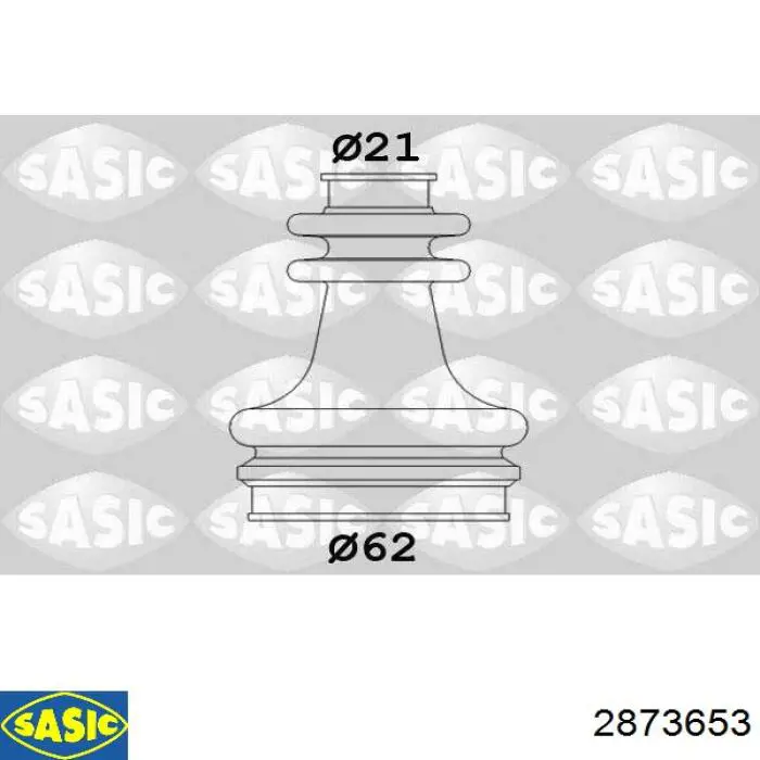 Fuelle, árbol de transmisión delantero interior 2873653 Sasic