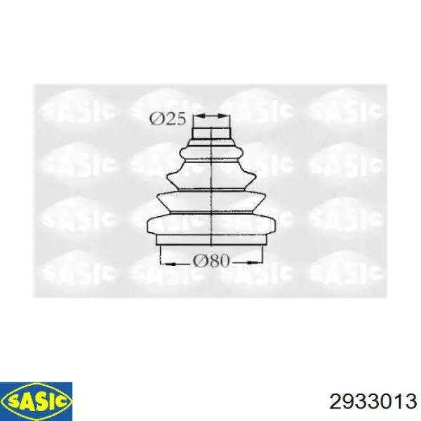 2933013 Sasic Пыльник шарнира привода
