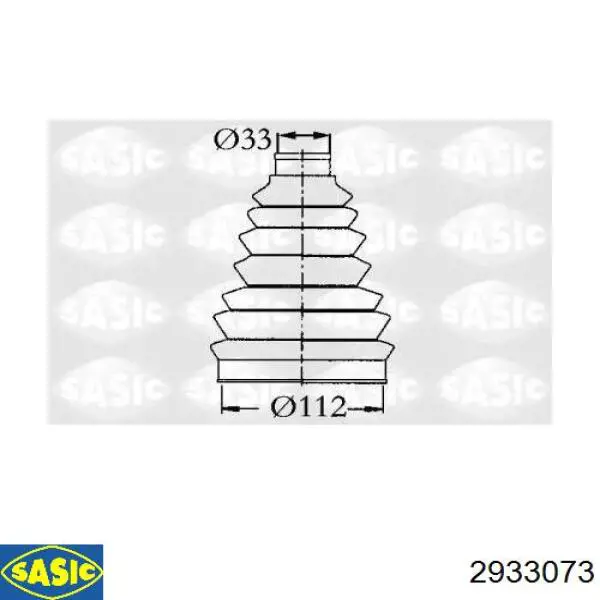 Пыльник ШРУСа наружный 2933073 Sasic