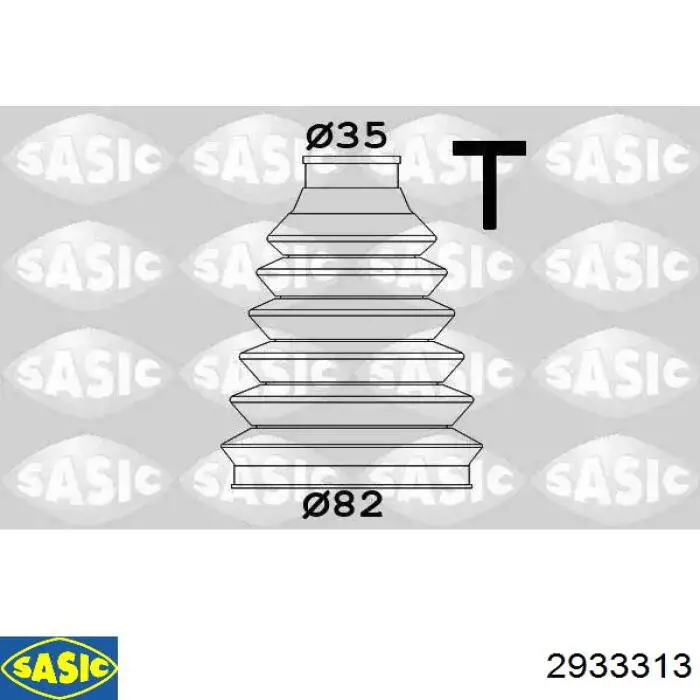 Fuelle, árbol de transmisión delantero exterior 2933313 Sasic