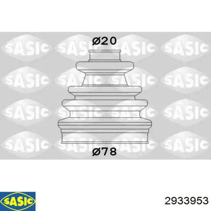 Пыльник ШРУСа наружный 2933953 Sasic