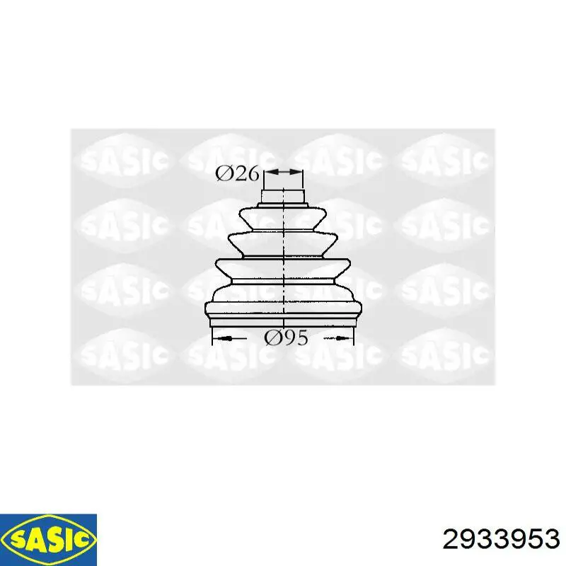 Купить 2933953 Sasic Пыльник гранаты наружный, передний