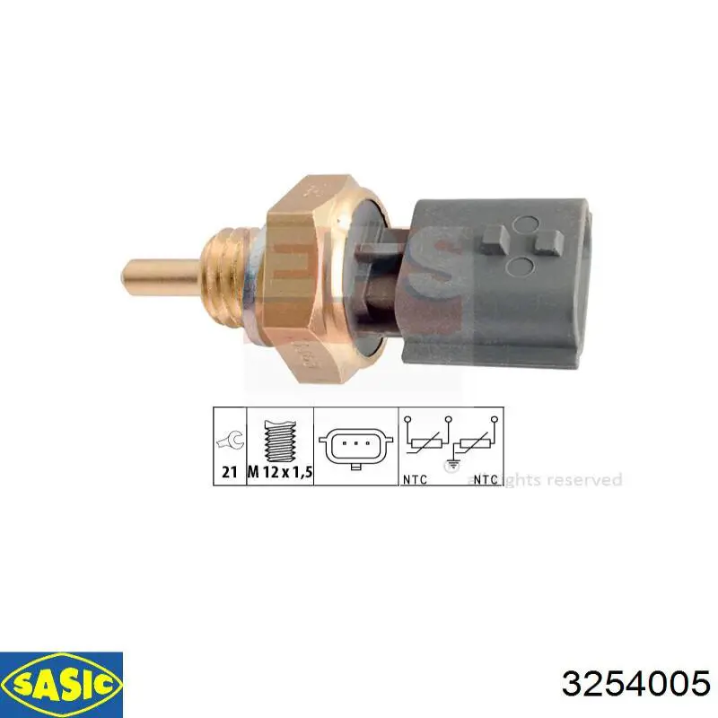 Датчик температуры охлаждающей жидкости 3254005 Sasic
