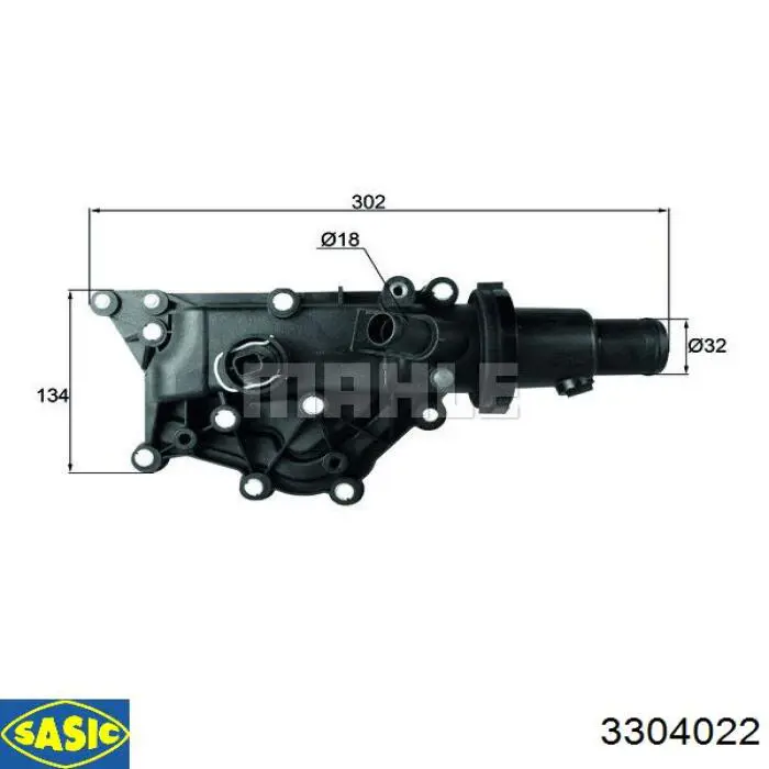 Кожух термостата Sasic 3304022 цена, от 28.06 USD
