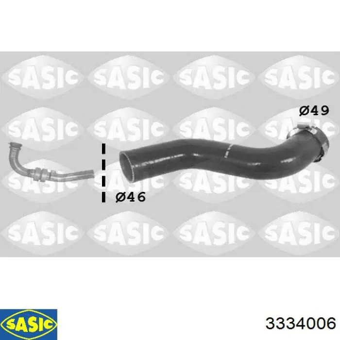 Tubo flexible de aire de sobrealimentación superior 3334006 Sasic