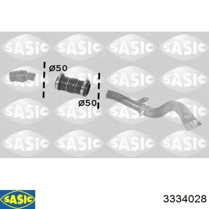 Шланг (патрубок) интеркуллера SASIC 3334028