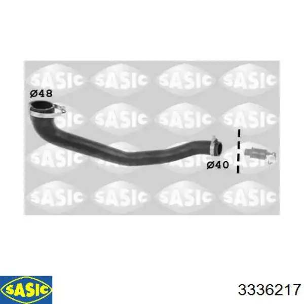 3336217 Sasic mangueira (cano derivado superior de intercooler)