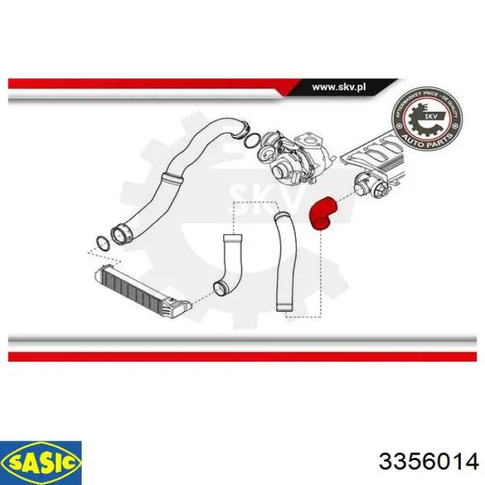Патрубок воздушный, дроссельной заслонки Sasic 3356014 цена, от 10.13 USD