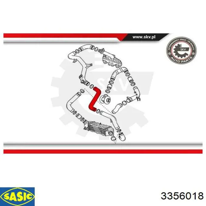 Шланг/патрубок интеркуллера Sasic 3356018 цена, от 15.41 USD