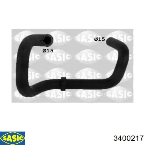 3400217 Sasic шланг радиатора отопителя (печки, обратка)