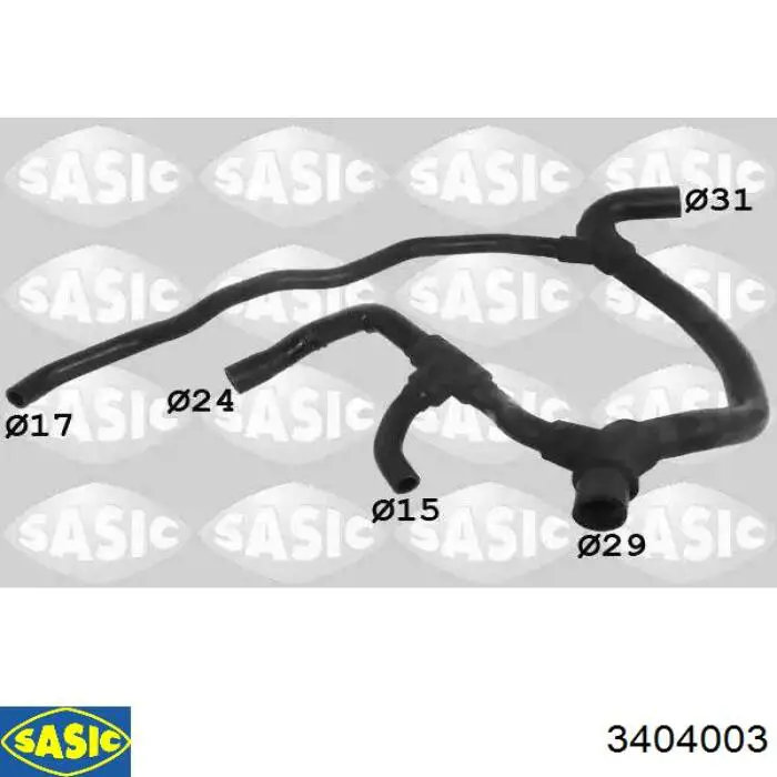 Патрубок системи охолодження 3404003 Sasic