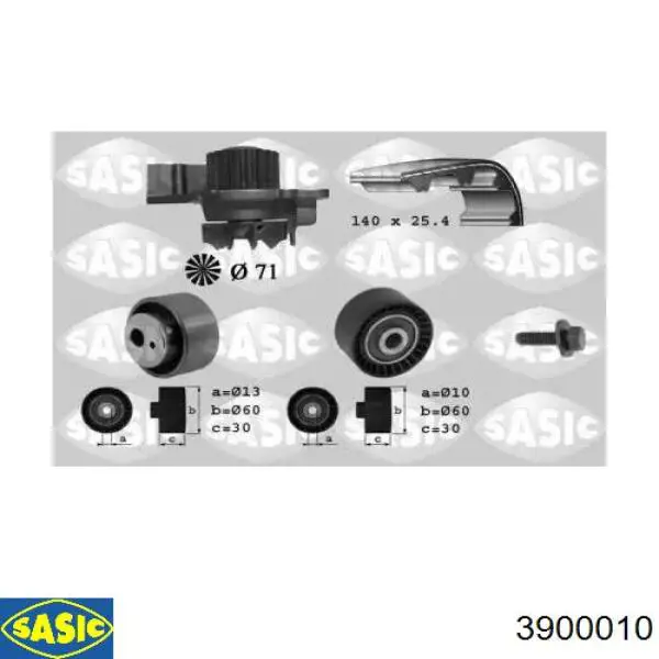 3900010 Sasic Комплект ремня ГРМ